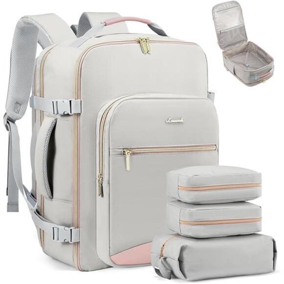 LOVEVOOK Carry on Travel Backpack, 40L Waterproof Large 17inch Laptop Luggage
